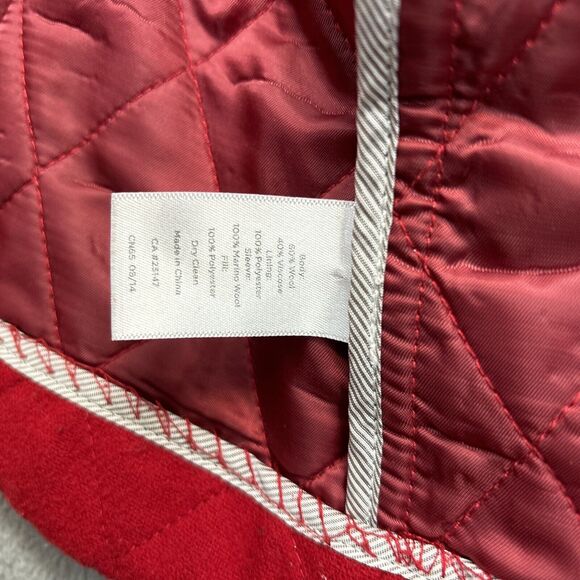 Talbots vintage quilted blazer jacket Red Wool Women’s 20 petite - Picture 10 of 14